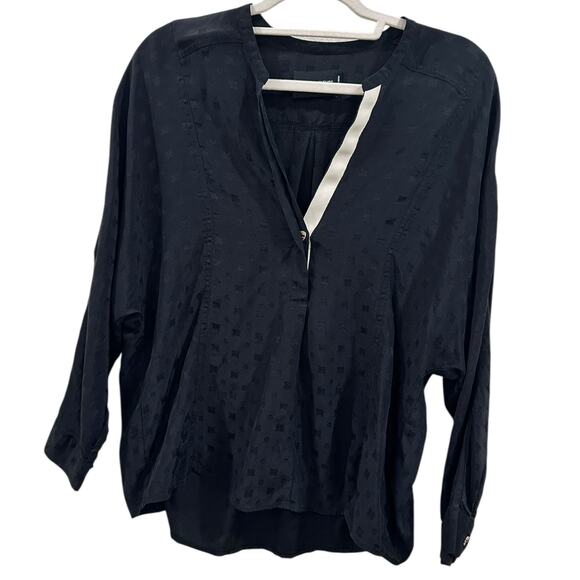 Zadig & Voltaire Tink Jacquard Motif Silk Blouse - Picture 7 of 8